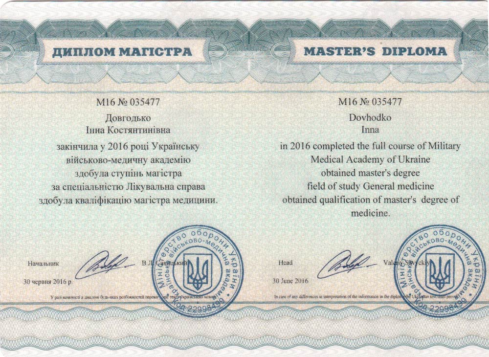 врач дерматолог сертификат коваль инна сертификат