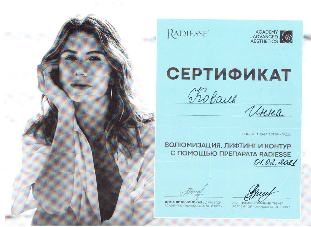 коваль инна сертификат